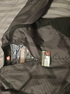 ICON Men's Black Bomber-Style Riding Jacket with Gray Accents